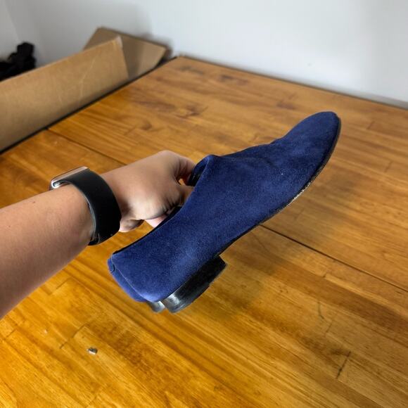 Opening Ceremony Charly Blue Suede Leather Slip On Flats Size 36 - Picture 7 of 7